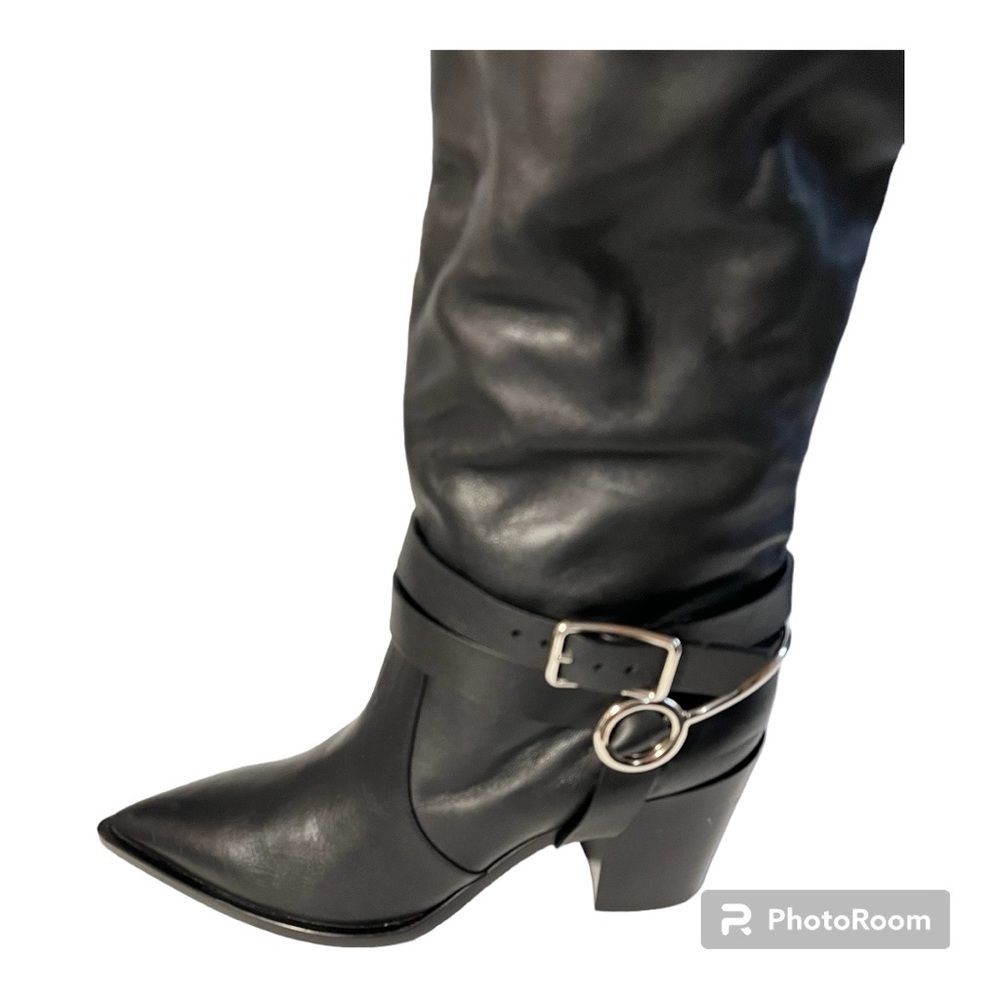 gianvito rossi Womens Luxury Black Leather Boots SZ 39 US SZ 8 *READ DESCRIPTION